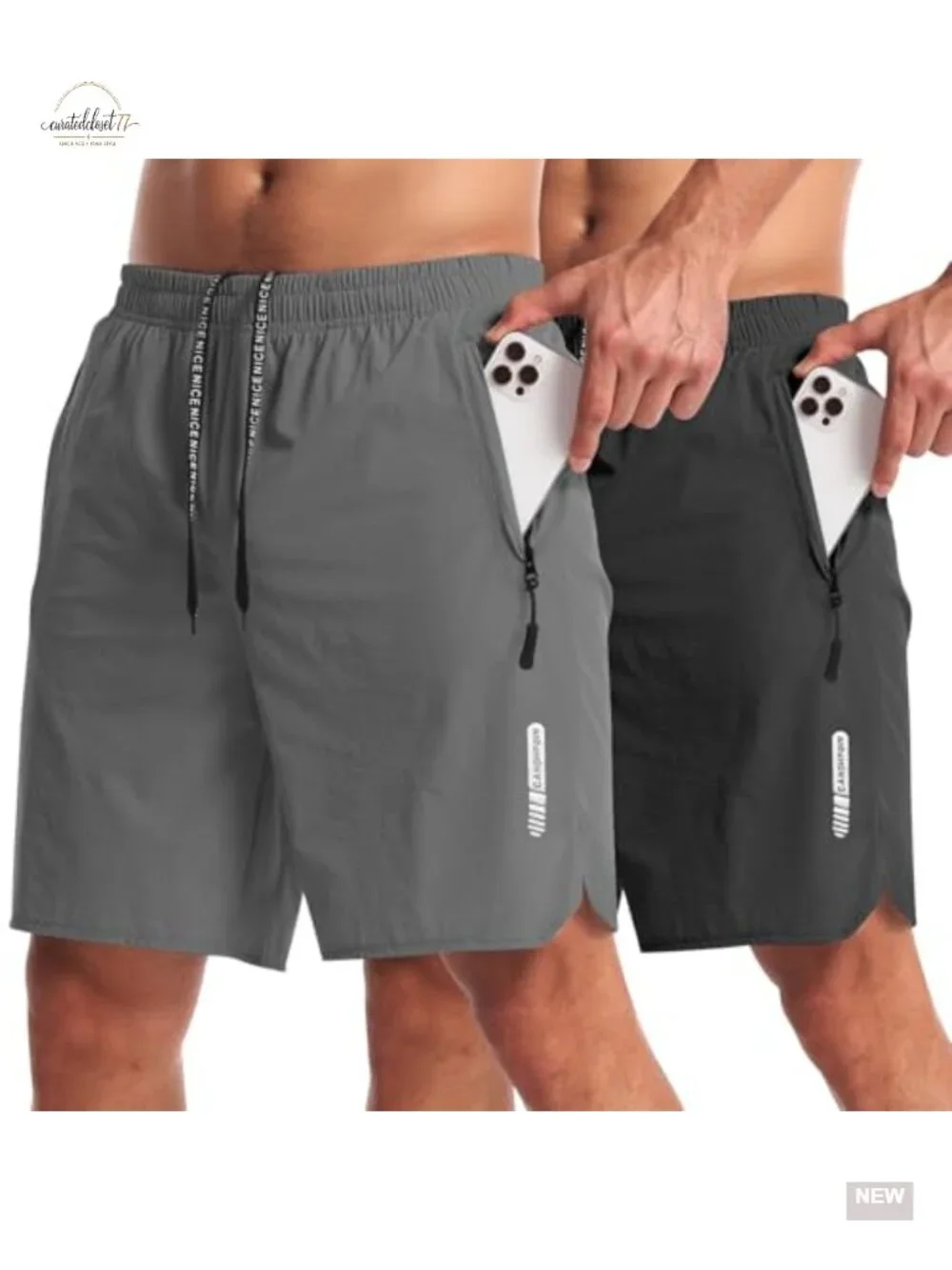 Mens Athletic Shorts Quick Dry 7 Inch Inseam with Pockets